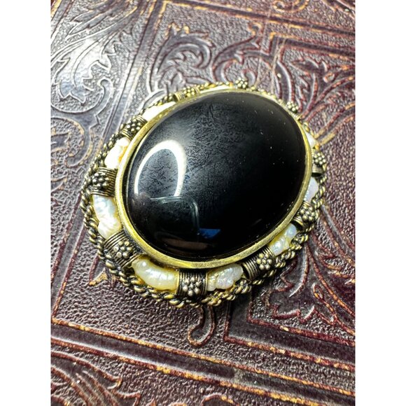 Vintage Sterling Silver Israel Brooch pendant Oval 31.4G - Picture 4 of 13